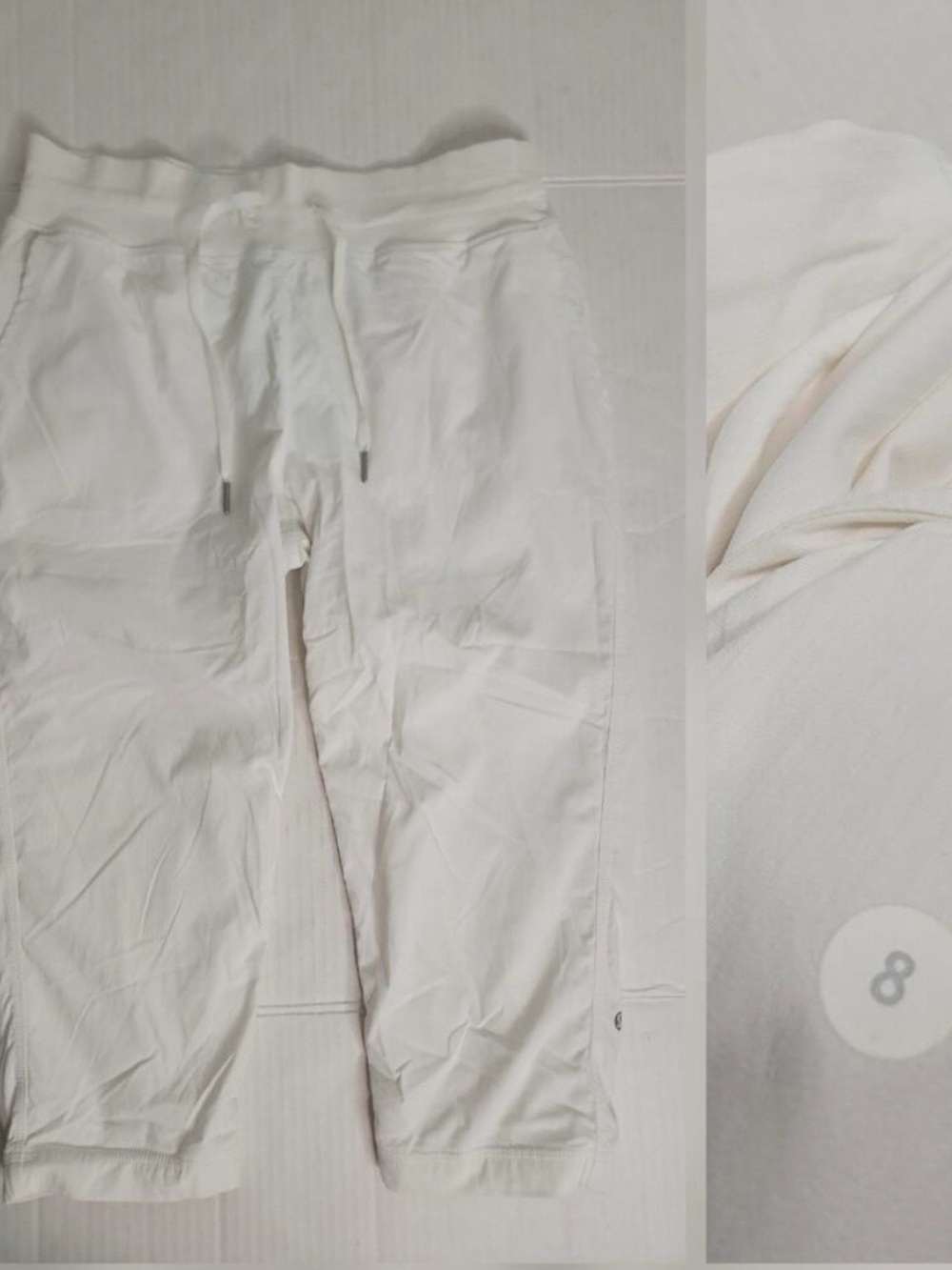 lululemon athletica White Cropped Jogger Capris